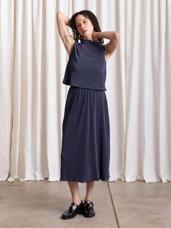  알리 골든 미디 스커트 스프링 플리츠 슬림 - ALI GOLDEN