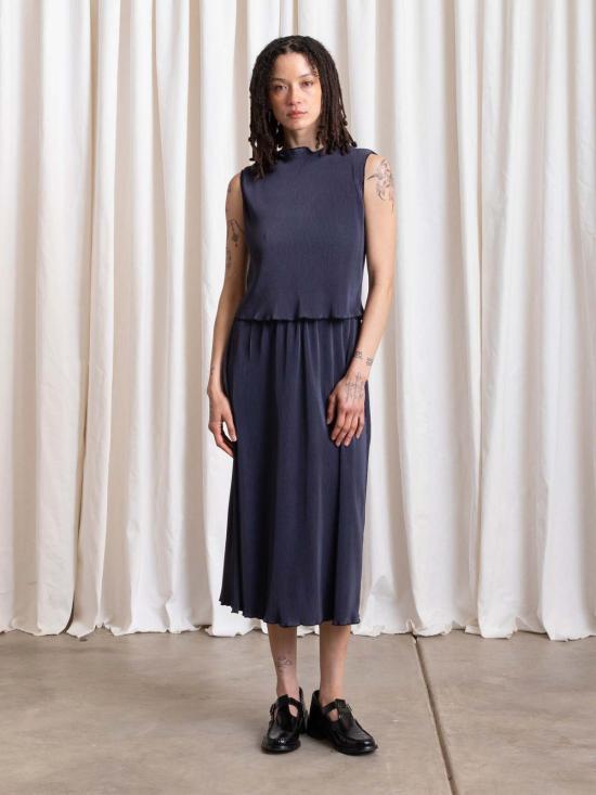  알리 골든 미디 스커트 스프링 플리츠 슬림 - ALI GOLDEN