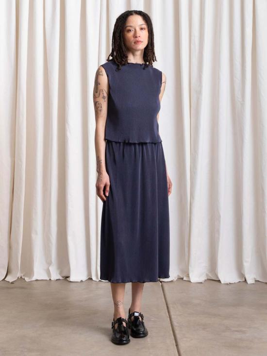  알리 골든 미디 스커트 스프링 플리츠 슬림 - ALI GOLDEN