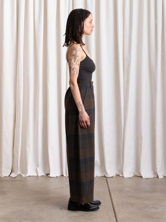  알리 골든 스트레이트 팬츠 울 루즈 배럴 팬츠 - ALI GOLDEN