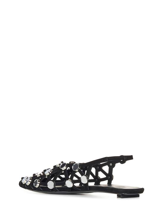 25FW 디 아티코 플랫 슈즈 246WSH00801 100 Black - THE ATTICO