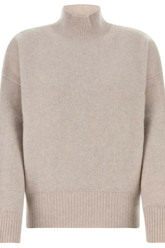  르카샤 터틀넥 르 카샤 낭트 모크 넥 스웨터 라이트 베이지