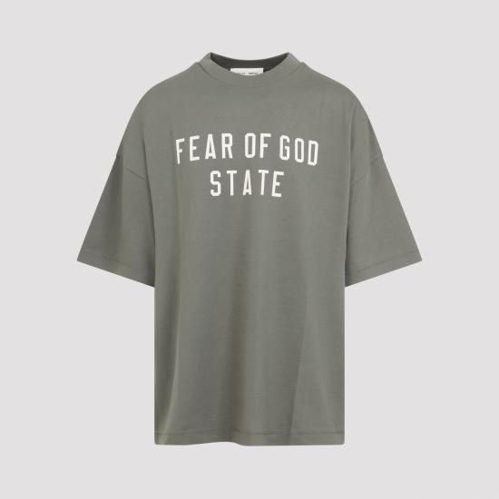 25FW 피어오브갓 반팔 티셔츠 125SP254477F MOSS - FEAR OF GOD
