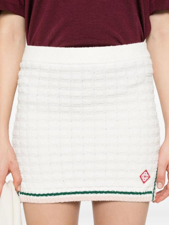 25FW 카사블랑카 숏 스커트 WPF25KW103401 WHITE - CASABLANCA