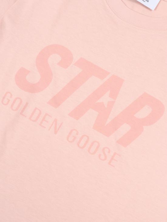 25FW [키즈] 골든구스 티셔츠 P002249 25523 Pink - GOLDEN GOOSE