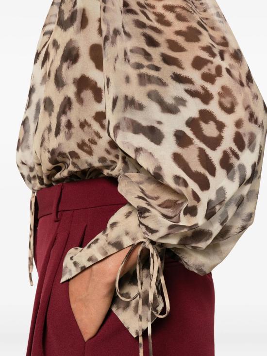 25FW 안다마네 블라우스 T180945BTNP255 830 Brown - ANDAMANE