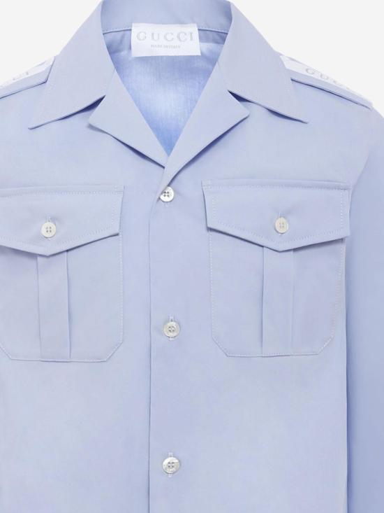 25FW [키즈] 구찌 셔츠 824849XWA5F 4774 Clear Blue - GUCCI
