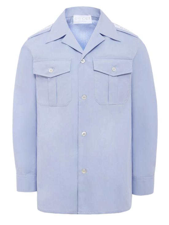 25FW [키즈] 구찌 셔츠 824849XWA5F 4774 Clear Blue