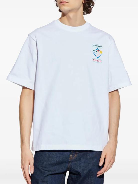 25FW 카사블랑카 반팔 티셔츠 MPF25JTS04404 WHITE - CASABLANCA