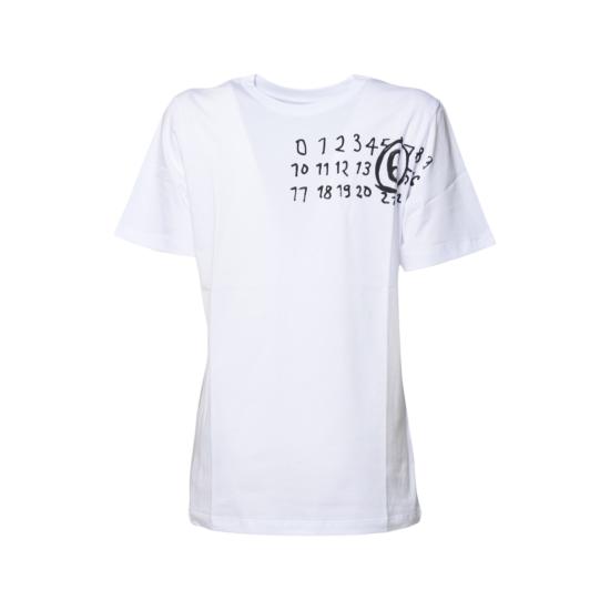 25FW [키즈] MM6 메종마르지엘라 티셔츠 M60897MM02Y M6100 White