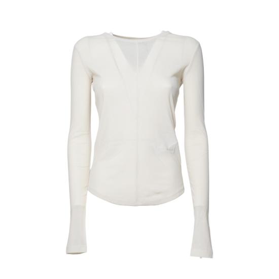 25FW 위켄드막스마라 긴팔 티셔츠 2525946041600 001 Ivory