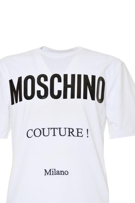 25SS 모스키노 반팔 티셔츠 A07215241 1001 White - MOSCHINO