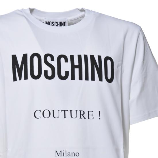 25SS 모스키노 반팔 티셔츠 A07305239 1001 White - MOSCHINO