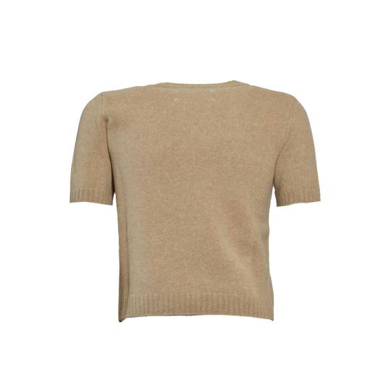 25FW 마르지엘라 크루넥 반팔 니트 S51HL0017M13058 124M Camel - MAISON MARGIELA