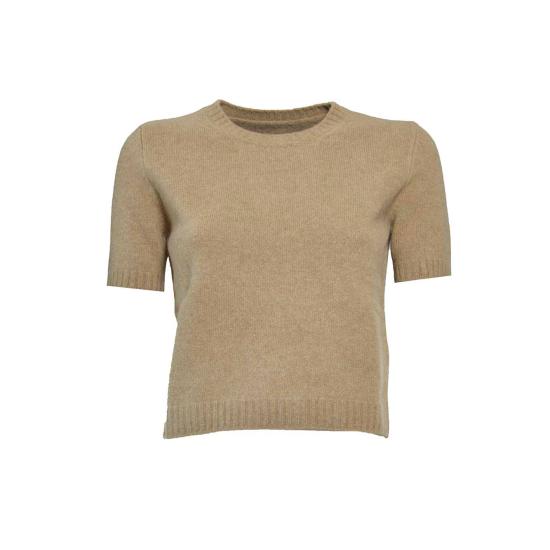 25FW 마르지엘라 크루넥 반팔 니트 S51HL0017M13058 124M Camel - MAISON MARGIELA