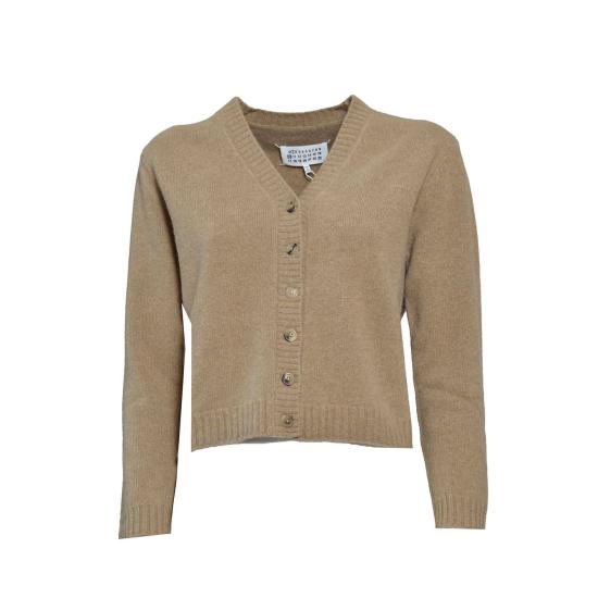 25FW 마르지엘라 V넥 가디건 S51HP0015M13058 124M Camel - MAISON MARGIELA