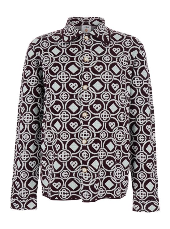 25FW 카사블랑카 긴팔 셔츠 MAW25KW109301AUBERGINE Bordeaux