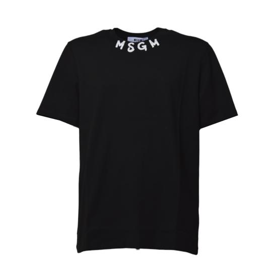 25FW 엠에스지엠 반팔 티셔츠 3840MM102257002 99 Black