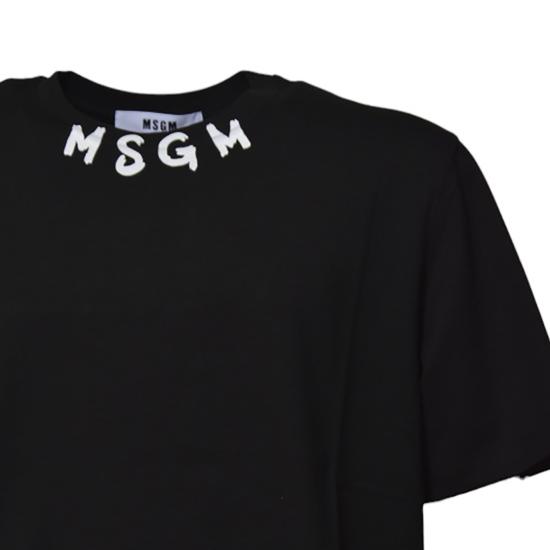 25FW 엠에스지엠 반팔 티셔츠 3840MM102257002 99 Black - MSGM