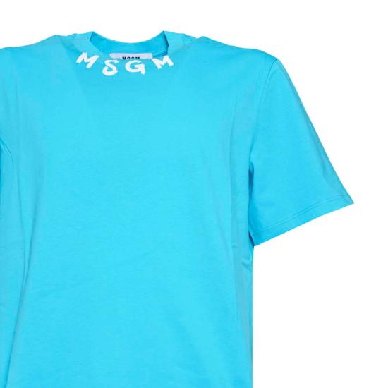 25FW 엠에스지엠 반팔 티셔츠 3640MM118247002 84 Clear Blue - MSGM