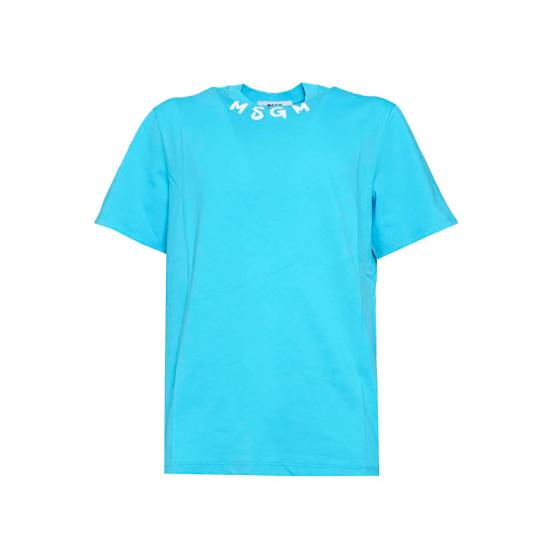 25FW 엠에스지엠 반팔 티셔츠 3640MM118247002 84 Clear Blue - MSGM