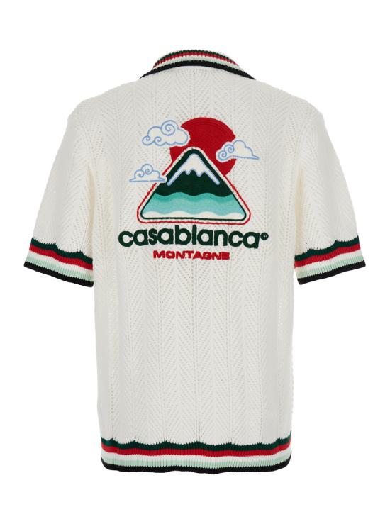 25FW 카사블랑카 반팔 셔츠 MPF25KW99601COTTON White - CASABLANCA