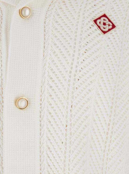 25FW 카사블랑카 반팔 셔츠 MPF25KW99601COTTON White - CASABLANCA