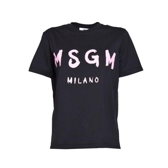25FW 엠에스지엠 반팔 티셔츠 3441MDM510237002 99 Black - MSGM