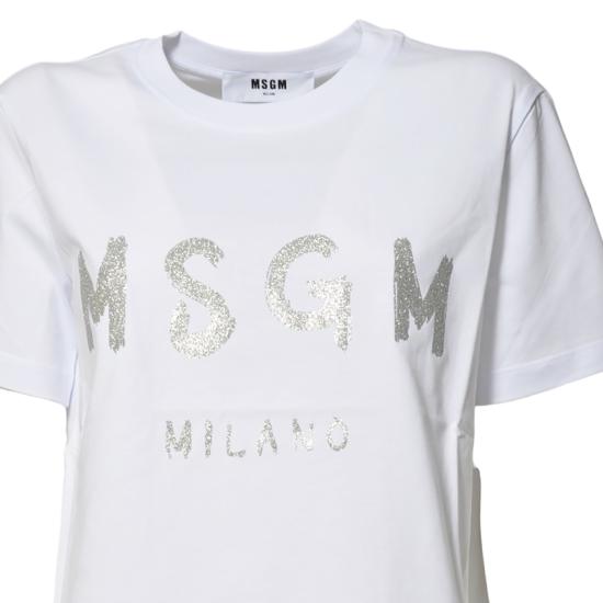 25FW 엠에스지엠 반팔 티셔츠 3441MDM510G237002 01 White - MSGM