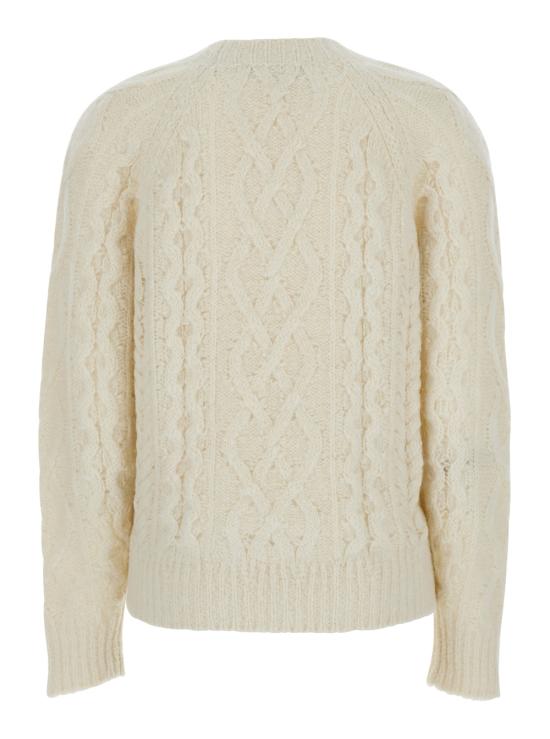 25FW 이자벨마랑에뚜왈 라운드넥 케이블 니트 스웨터 PU0748FAC3L05E23EC White - ISABEL MARANT ETOILE