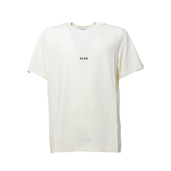 25FW 엠에스지엠 반팔 티셔츠 2000MM500200002 Cream