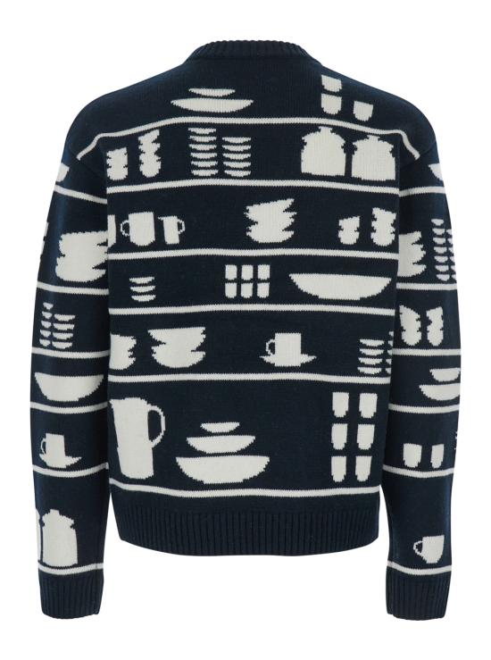 25FW JW앤더슨 스웨터 KW1431YN0379901 White black - JW ANDERSON
