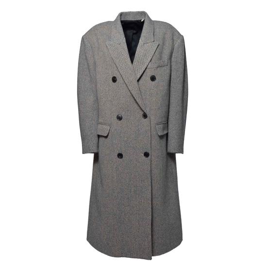 25FW 이자벨마랑에뚜왈 렉사나 더블 브레스티드 울 코트 MA0285FAB3D05E BKEC Black