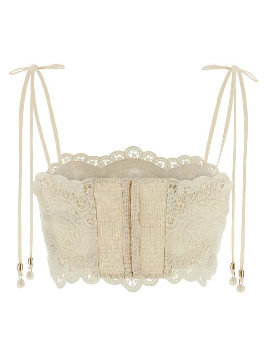 25FW 짐머만 민소매 티셔츠 4245TSS251IVO - ZIMMERMANN