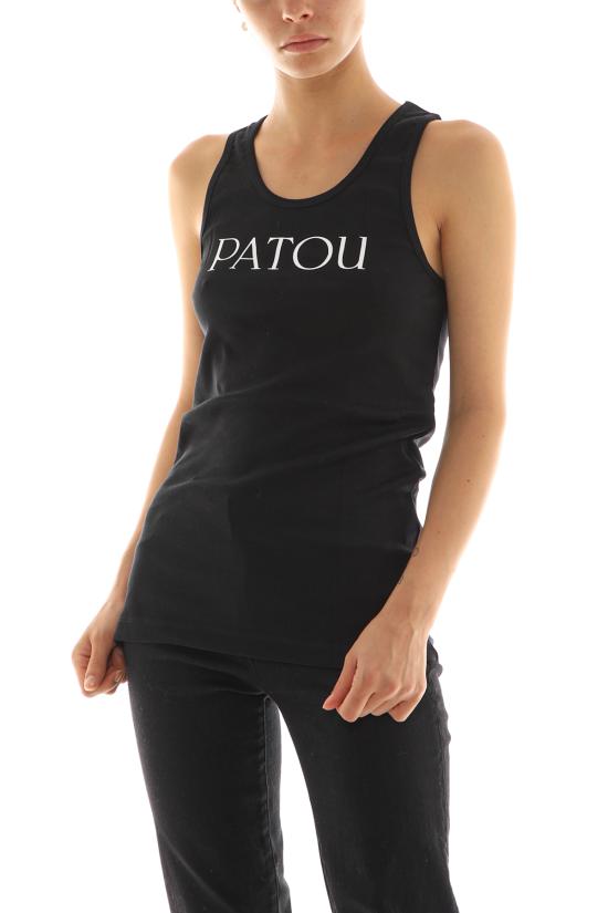 25SS 파투 민소매 티셔츠 JE0159994 999B Black - PATOU