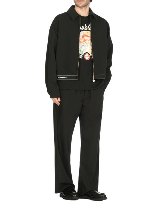 25FW 카사블랑카 반팔 티셔츠 MPF25JTS00105 BLACK - CASABLANCA