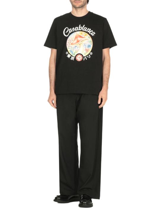 25FW 카사블랑카 반팔 티셔츠 MPF25JTS00105 BLACK - CASABLANCA