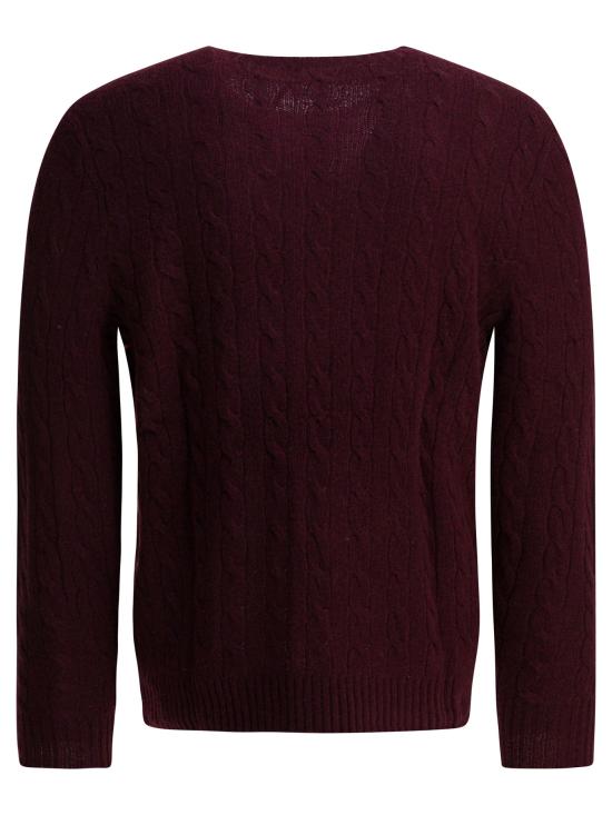 26SS 폴로 랄프로렌 케이블 니트 스웨터 710876762011AGED WINE HEATHER Bordeaux - POLO RALPH LAUREN