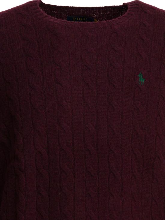 26SS 폴로 랄프로렌 케이블 니트 스웨터 710876762011AGED WINE HEATHER Bordeaux - POLO RALPH LAUREN