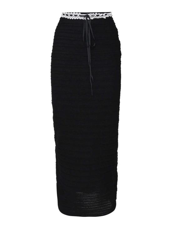  포러브앤레몬스 미디 스커트 KB0009BLACK Black