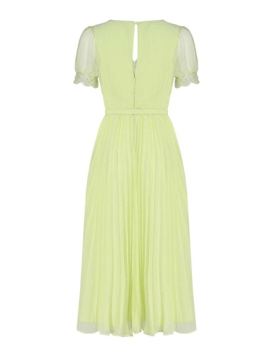  셀프 포트레이트 롱 원피스 RS23075MCHIFFONLIMEGREEN Green - SELF PORTRAIT