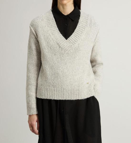 25FW 울리치 스웨터 CFWWKN2013FRUF5002 103 Light grey melange - WOOLRICH