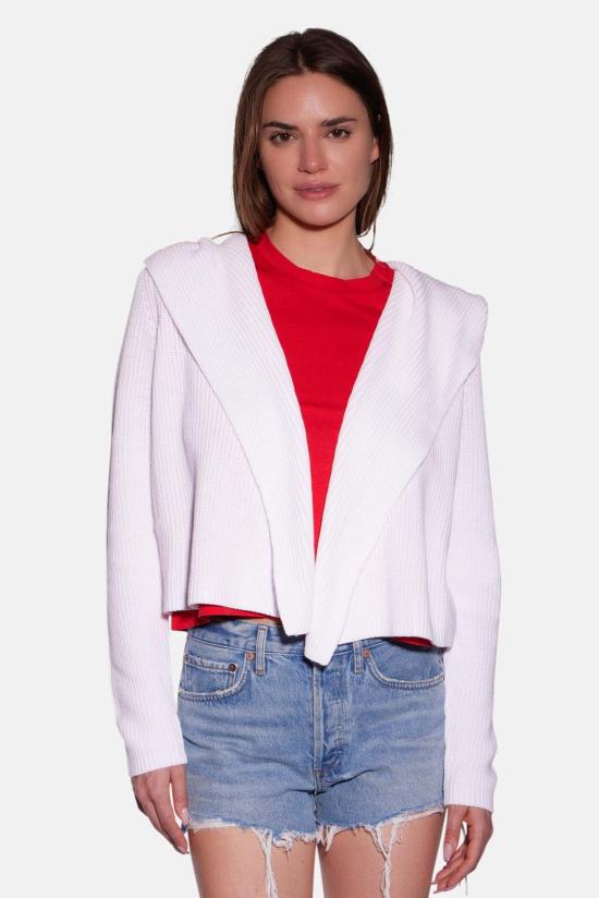  블루&크림 가디건 코튼 셰이커 플라이어웨이 카디건