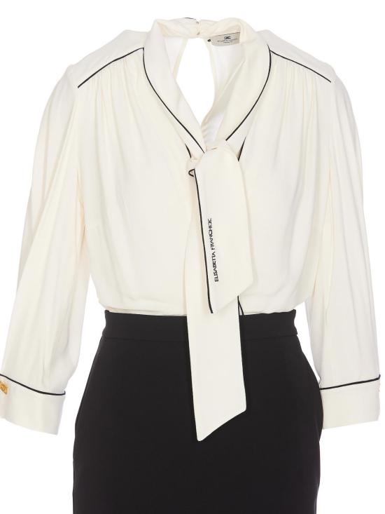 26SS 엘리자베타프랜치 미디 스커트 AB77151E2E84 White - ELISABETTA FRANCHI