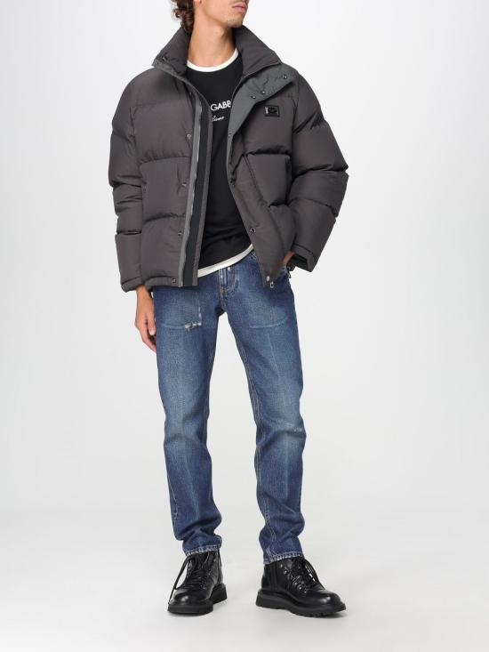 25FW 돌체앤가바나 숏패딩 G9BRFTFUS28 N0636 Charcoal - DOLCE & GABBANA