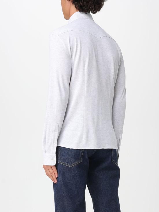 25FW 브루넬로 쿠치넬리 피케 셔츠 ME8546666 C3657 Grey - BRUNELLO CUCINELLI