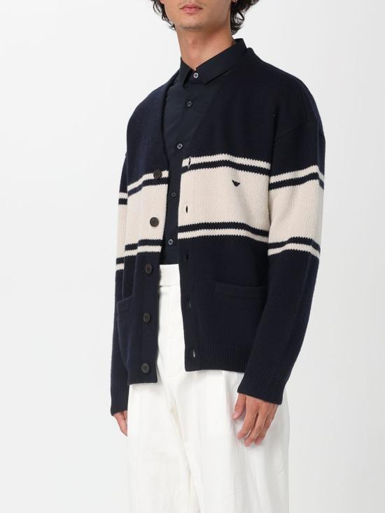 25FW 엠포리오 아르마니 스웨터 EM002310AF19440 MB343 Navy - EMPORIO ARMANI