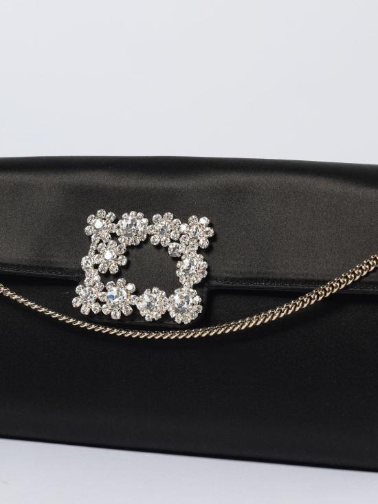 25FW 로저비비에 클러치/파우치 RBWAMFD0200RS0 B999 Black - ROGER VIVIER