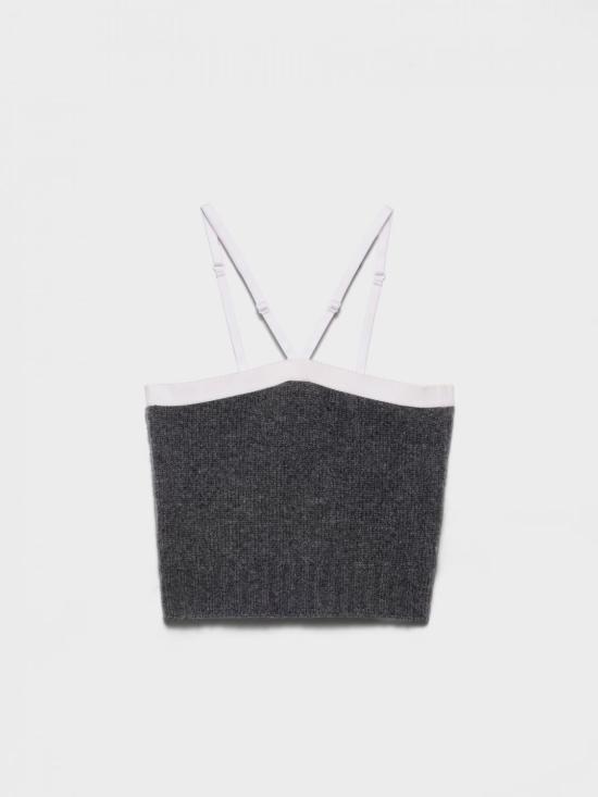 25FW 프라다 민소매 티셔츠 P29B98SAAO18JR F0308 Charcoal