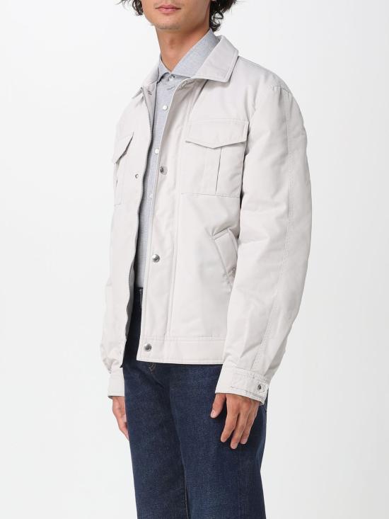 25FW 브루넬로 쿠치넬리 테크노 사틴 봄버 자켓 MV4076555 CYN80 Ice - BRUNELLO CUCINELLI